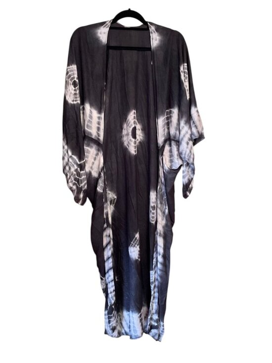 Free People Tops - Free People Spell Bound Duster Black White Tie Dye Boho Indie OS Whimsy Fairy